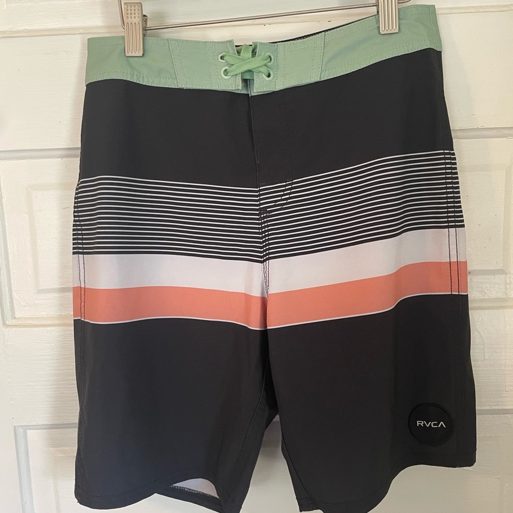 RVCA Striped Board Shorts with Modern Design